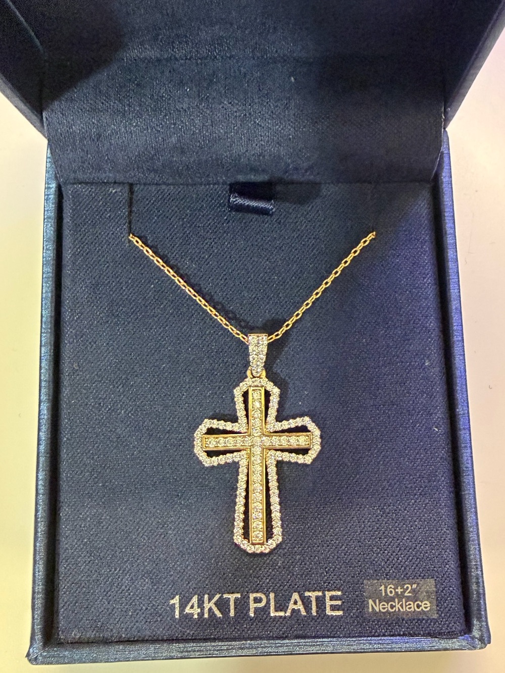 Simply Silver “Simply Brilliant” Cross Pendant Necklace
